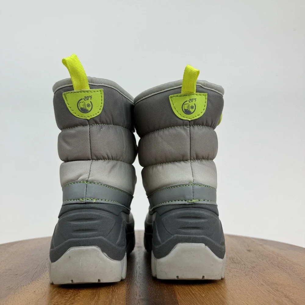 Little Kids Western Chief Ascend Charcoal Comfort Lined Snow Boots Size 10 C GUC